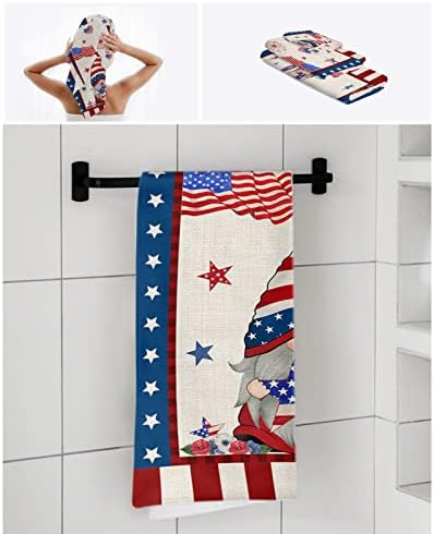 Anzona 4th of July Gnomes 3 Piece Towel Set 1