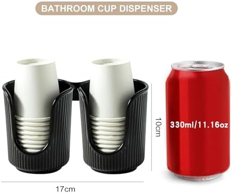 Compact Plastic Cup Holder for Bathroom Vanity