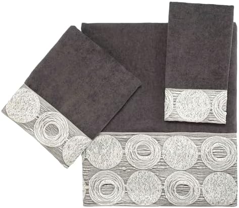 Avanti Linens - 3pc Towel Set Soft Absorbent Cotton Towels Galaxy Collection Granite