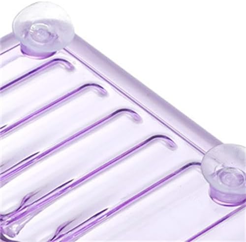 WELANGBN Purple Rectangular Soap Dish with Suction Cup