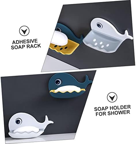Amosfun Whale Soap Dish Wall-Mounted Holder