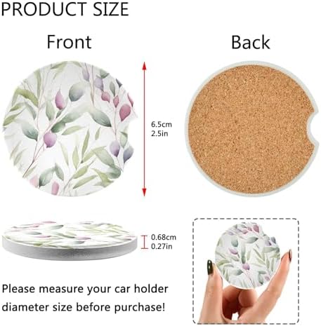 Takiito Leaves Car Cup Holder Coasters 2 Pack 1