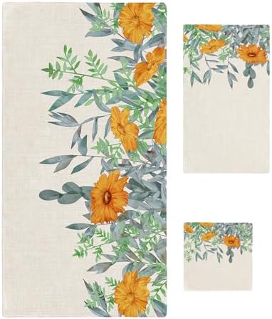 Smile Sunflower 3 Pcs Bath Towels Set