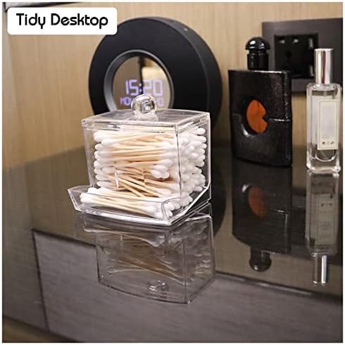 Qihomy Square Cotton Swab Storage Container