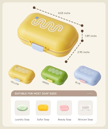 PEISAINOX Travel Soap Case with Leakproof Lid and Drainage Tray