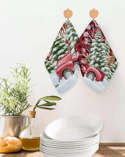 Falaniique Christmas Waffle Towel Set of 2 1