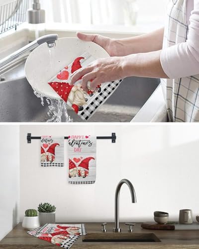 Falaniique Watercolor Gnomes Waffle Towel Set of 3