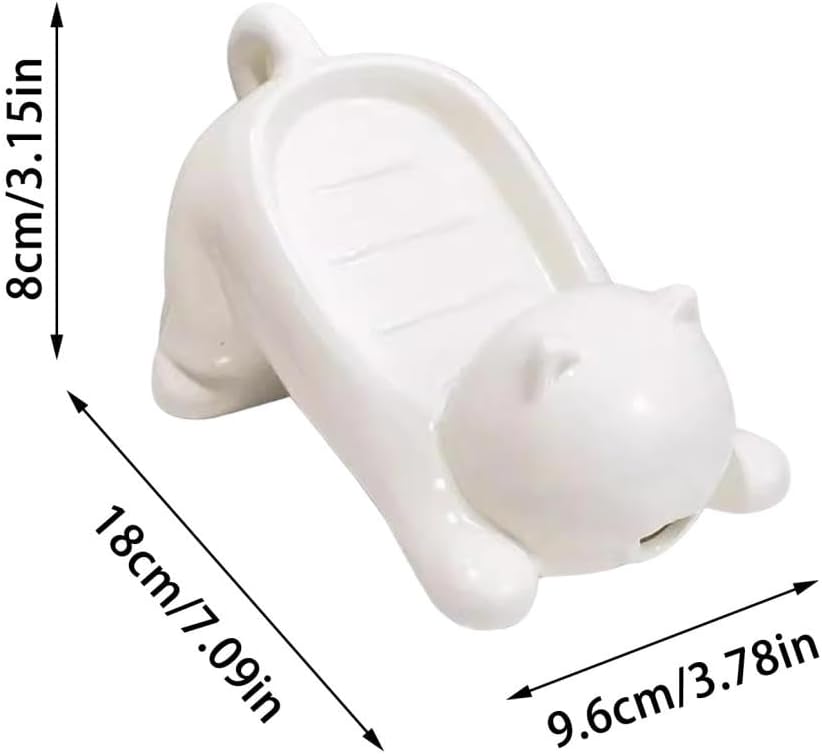 Cute Plastic Soap Slip Bar Holder with Drainage