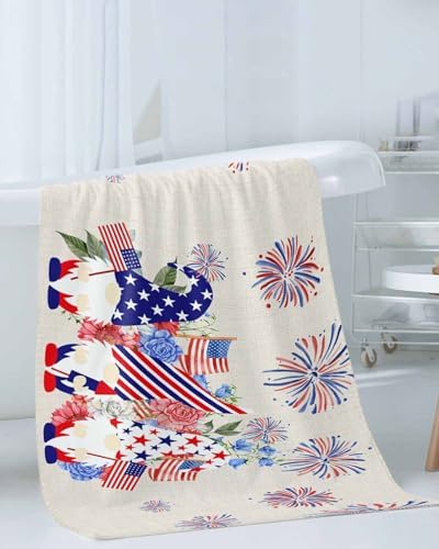 Chees D Zone Independence Day Gnome Bath Towel Set 1