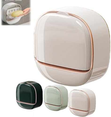 Luxury Soap Holder with Flip Lid and Drain Tray 1