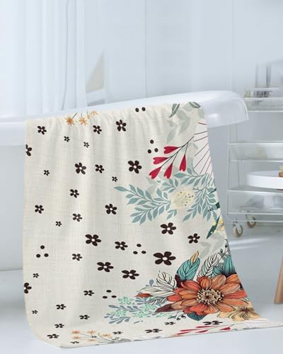 Smile Sunflower 3 Pcs Linen Bath Towels Set