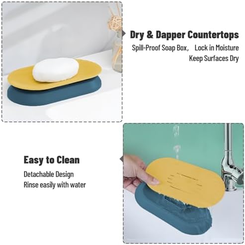 Stylish Floating Soap Holder - Double Layer Drainage Quick-Dry Dish