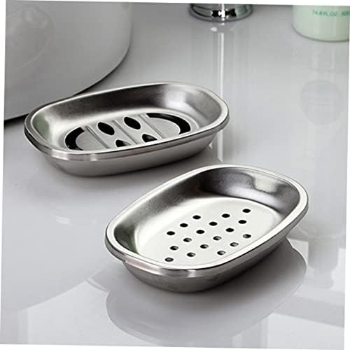 Ciieeo 2Pcs Double Layer Soap Dish for Shower and Kitchen
