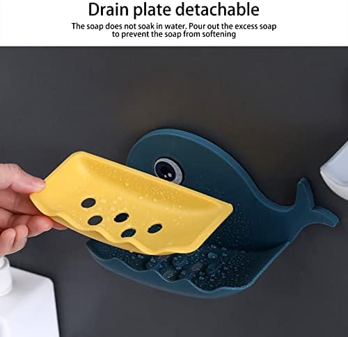 Wall-Mounted Soap Holder with Drainage for Kitchen and Bathroom