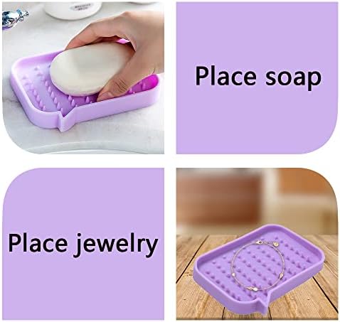 WonMaiDangGX Silicone Soap Holder for Bathroom and Kitchen