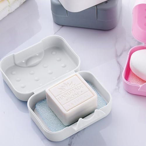 Leakproof Soap Holder with Lid for Bathroom Shower Travel