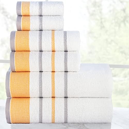 CASA COPENHAGEN White Bay 6 Piece Towel Set