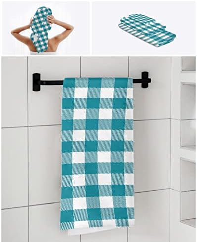 Shine-Home Retro Buffalo Plaid Towel Set for Bathroom