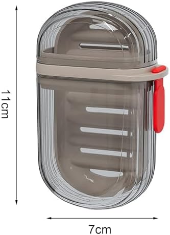 Loyliawa Transparent Soap Dish with Drainage and Lock Design