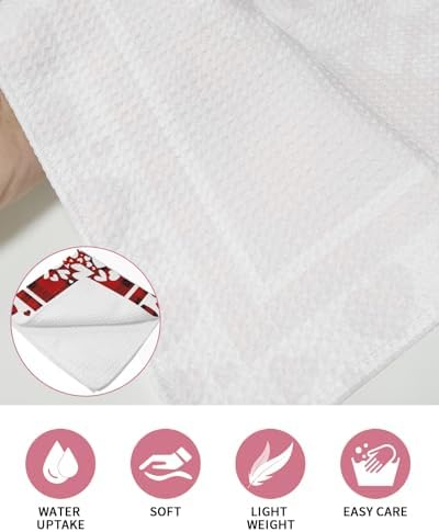 Falaniique Buffalo Red Waffle Towel Set of 3