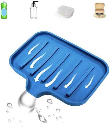 CrazyHome Silicone Self Draining Soap Dish 1 PCS