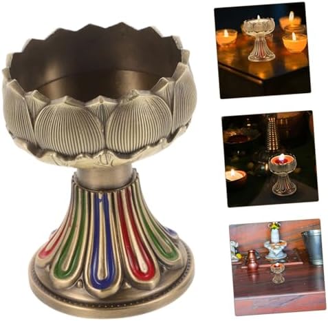 NULYLU Buddhist Style Lotus Candle Holder