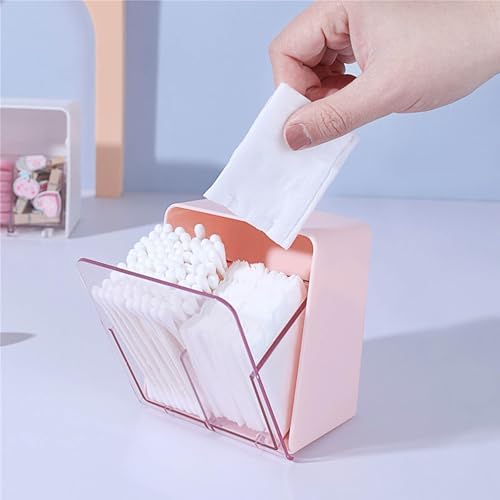 Biiange Cotton Ball Holder Canisters with Two Compartments