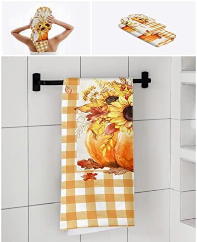 Chees D Zone Orange Pumpkin Sunflower Bath Towel Set