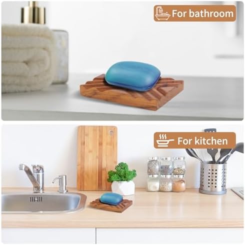 Teak Soap Dish by Casabene for Shower and Kitchen 1
