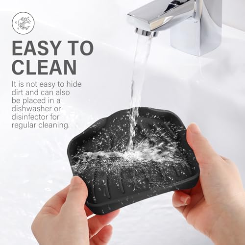 Spofit 2PCS Self-Draining Silicone Soap Holder