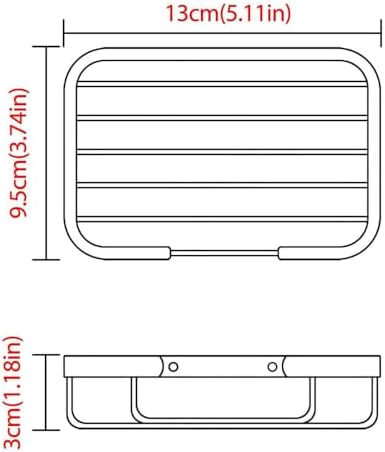 BWESOO Black Adhesive Soap Bar Holder with 2 Hooks
