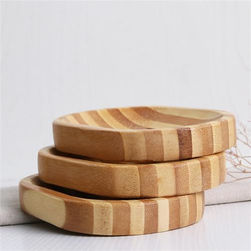WELANGBN Bamboo Soap Dish Natural Pink Holder