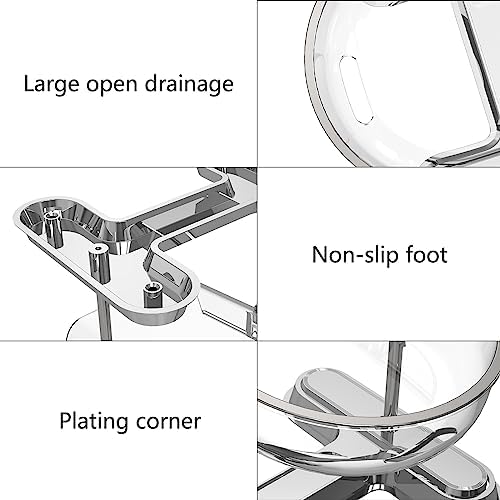 Self-Draining Soap Dish for Bathroom and Kitchen