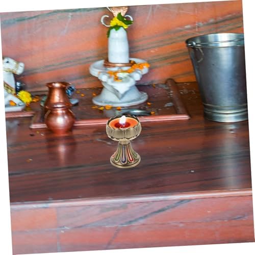 NULYLU Buddhist Style Lotus Candle Holder