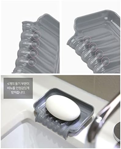 Water Repellent Non Slip Soap Dishes with Suction Cups 3 Pack