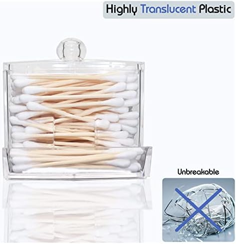 Qihomy Square Cotton Swab Storage Container