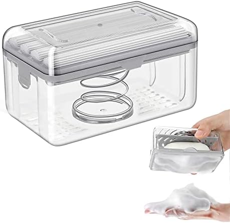 LELEMON Multifunctional Soap Dish with Drain and Foaming Box 1