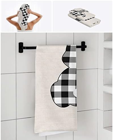 Anzona Easter Plaid Bunny 3-Piece Bath Towel Set 1