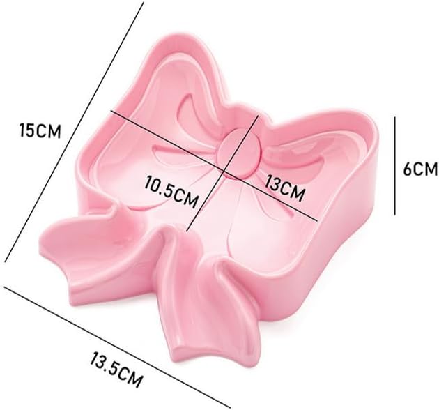 Menivi Soap Dish Bowknot Holder White