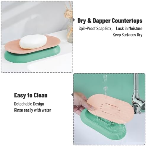 Stylish Floating Soap Holder - Double Layer Drainage Design