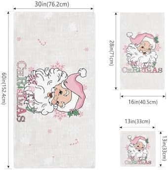 Smile Sunflower Christmas Bath Towels Set of 3