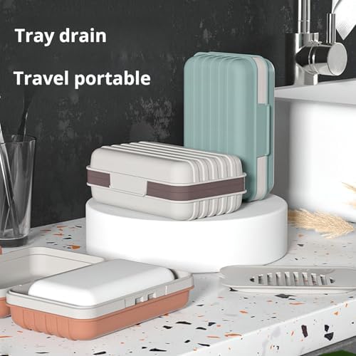 Loyliawa Soap Dish with Drain Tray and Lid 1