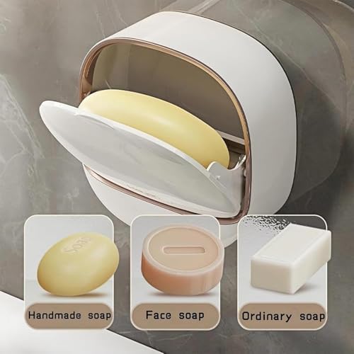 Luxury Soap Holder with Flip Lid and Drain Tray 1