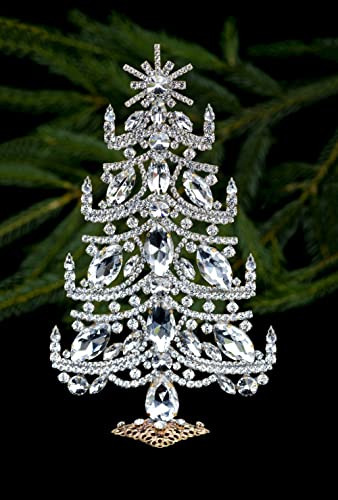 Handmade Christmas Tree with Clear Rhinestones 1
