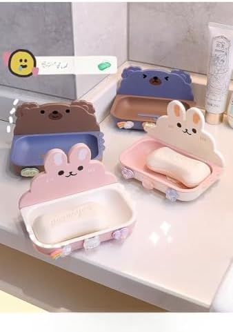 FABEILAI Rabbit Soap Holder Suction Cup White