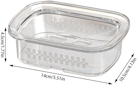 Portable Bathroom Soap Dish with Flip-Top and Drainage
