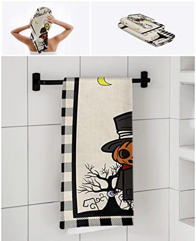 Chees D Zone Halloween Bath Towel Set with Ghost Face Design
