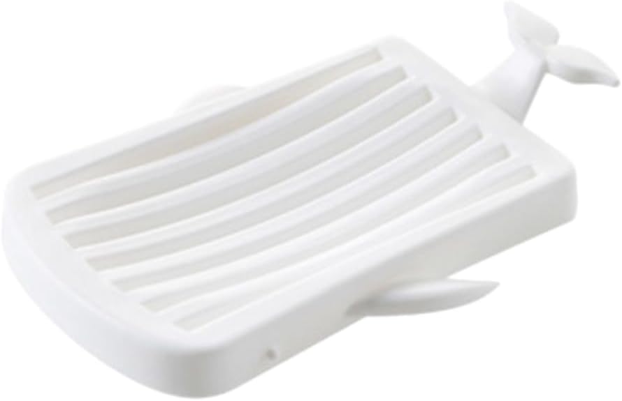 Ciieeo Whale Shape Soap Tray with Double Drainage