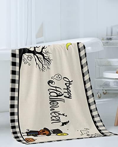 Chees D Zone Halloween Bath Towel Set with Ghost Face Design