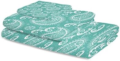 ZOE GARDEN Green Paisley Dolphin Towel Set
